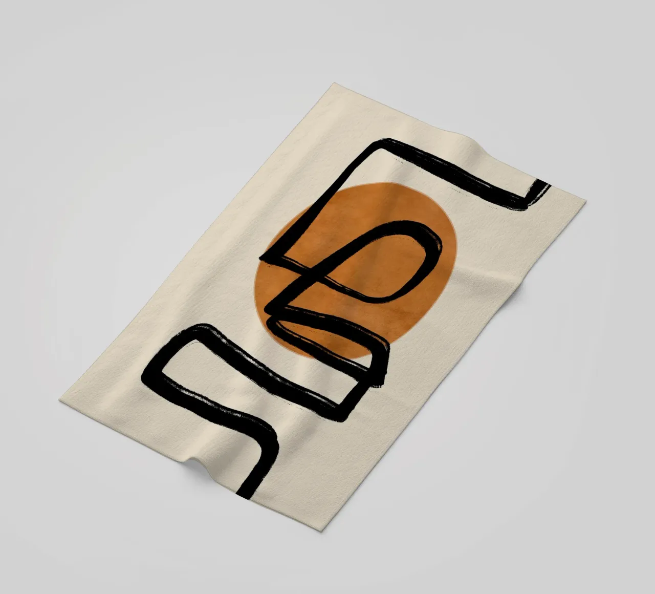 Abstract line art 97 beach towel by ThingDesign
