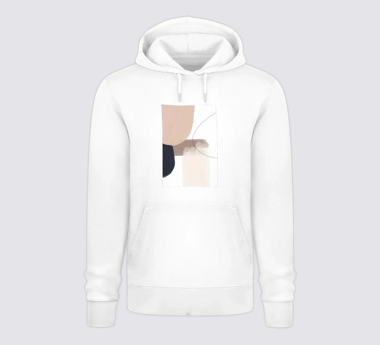 Line art di forme geometriche astratte felpa con cappuccio da Melloi Art Print