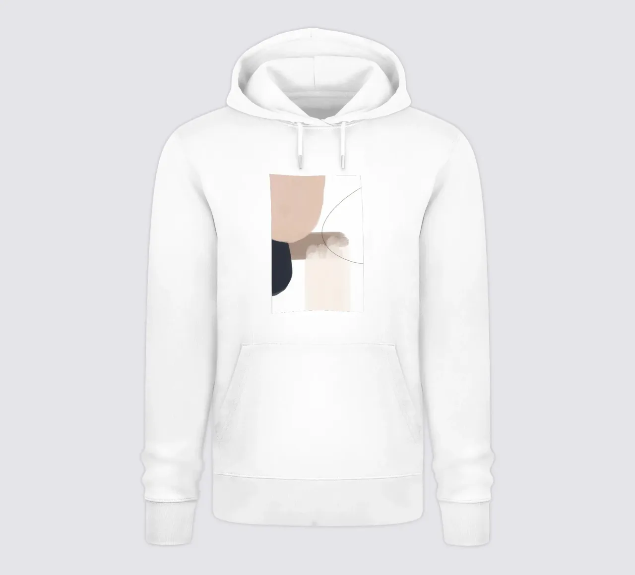 Line art di forme geometriche astratte felpa con cappuccio da Melloi Art Print