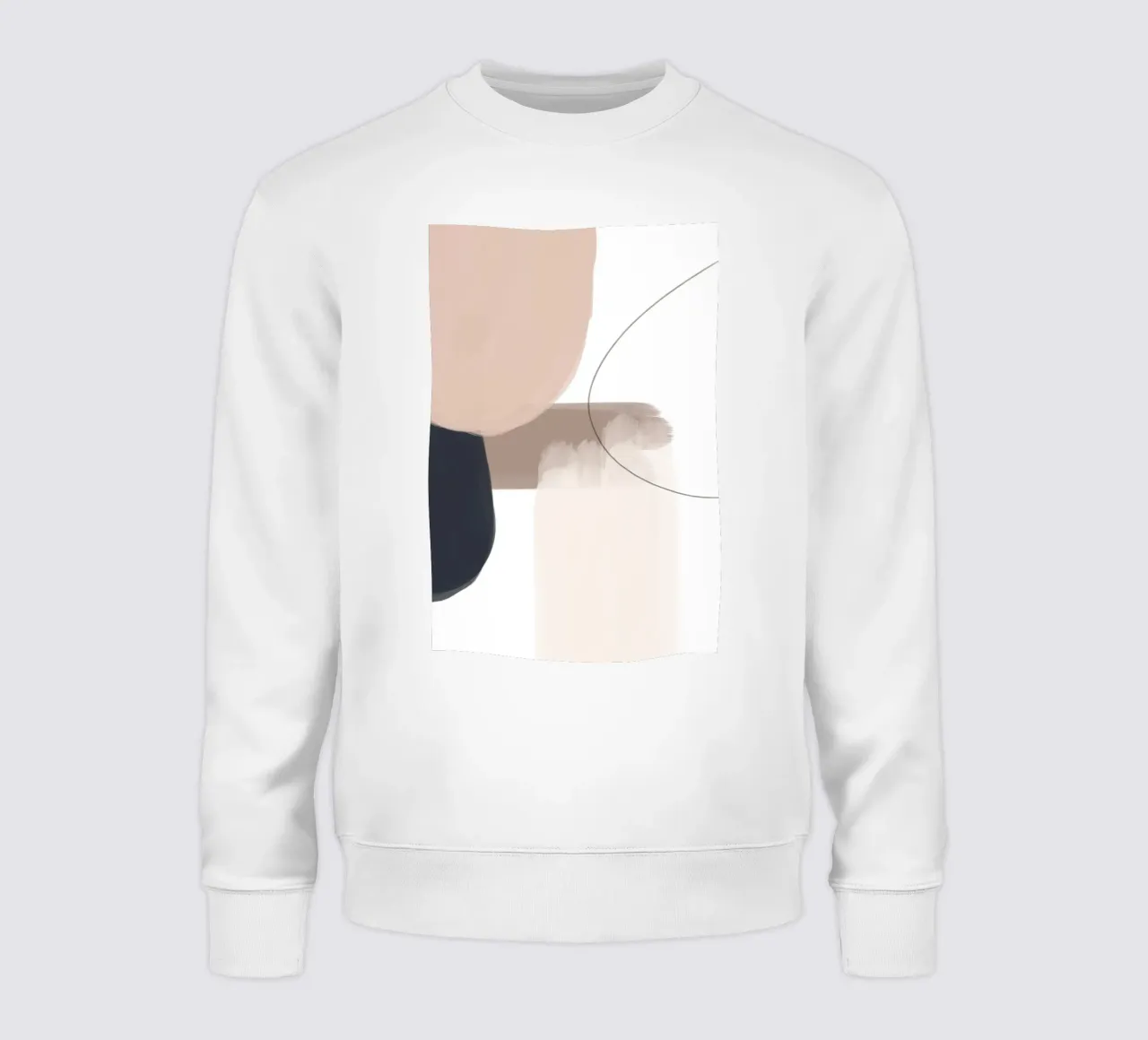 Abstracte Geometrische Vormen Lijn Art sweatshirt van Melloi Art Print