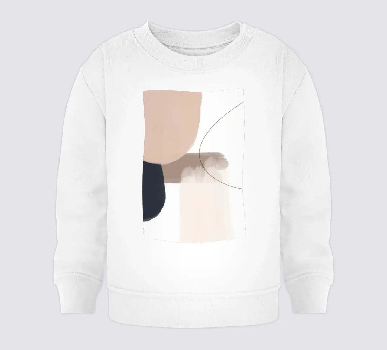 Abstracte Geometrische Vormen Lijn Art baby sweatshirt van Melloi Art Print