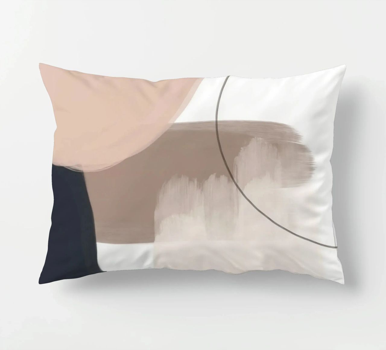 Line art di forme geometriche astratte cuscino da Melloi Art Print