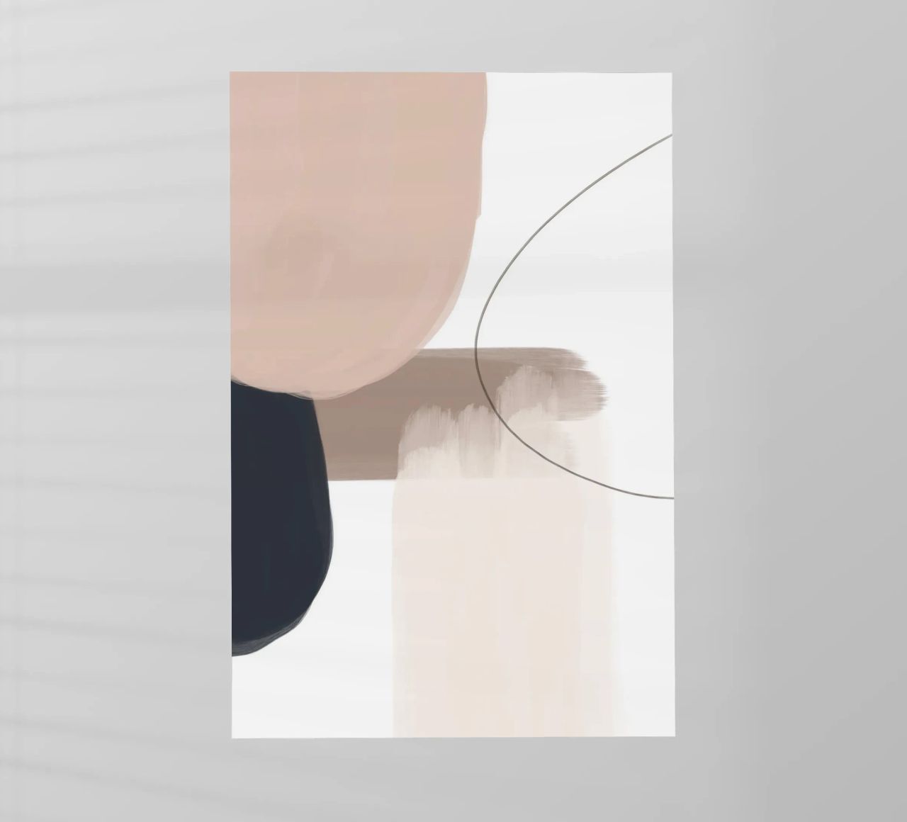 Line art di forme geometriche astratte pellicola backlit da Melloi Art Print