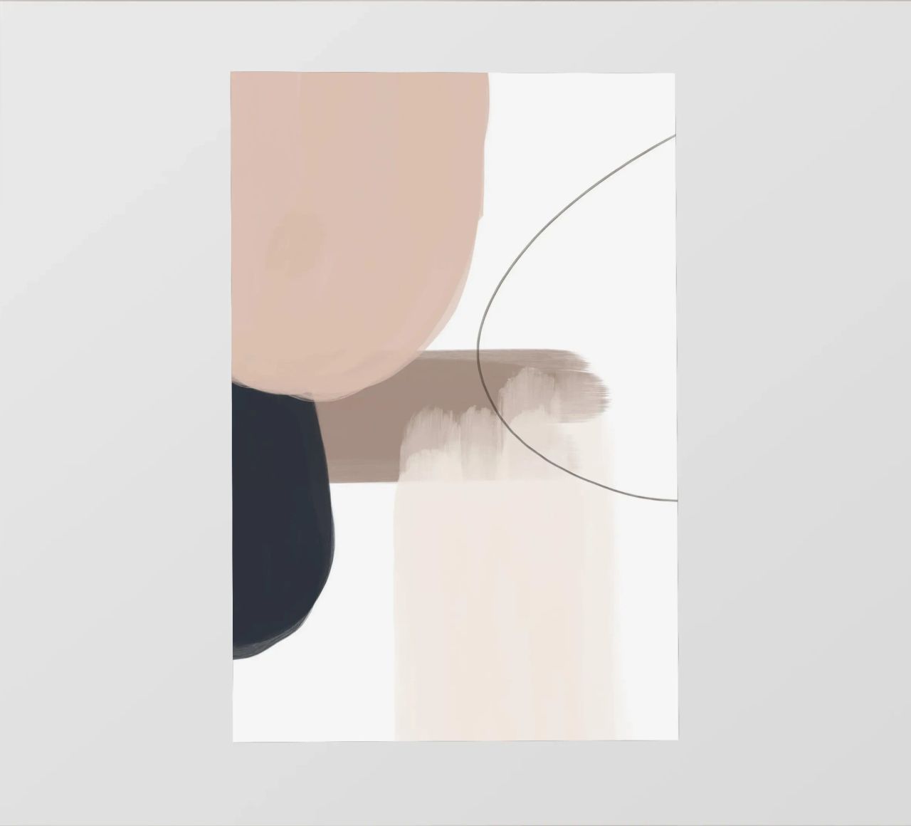 Line art di forme geometriche astratte pellicola backlit da Melloi Art Print