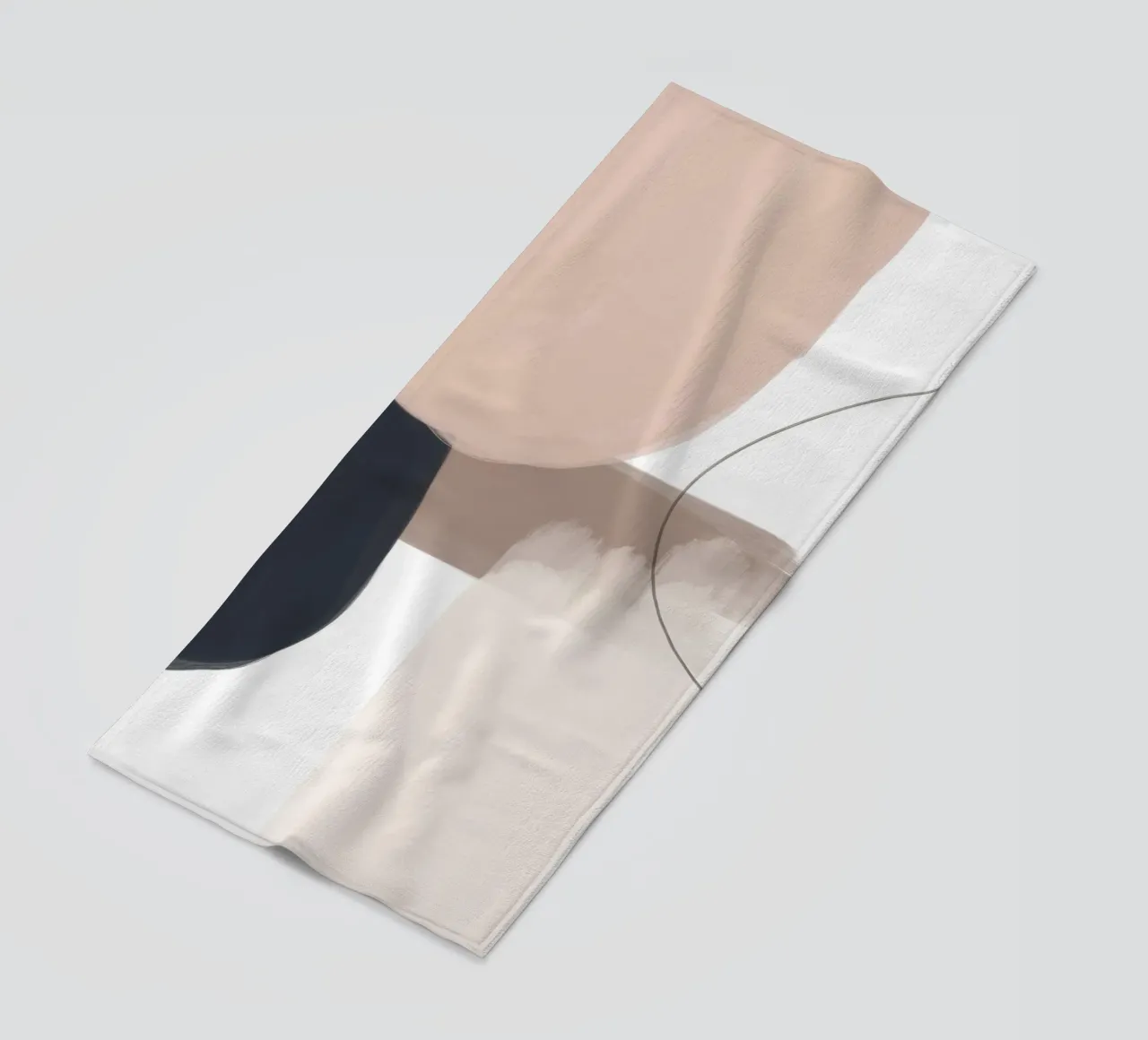 Line art di forme geometriche astratte telo mare da Melloi Art Print