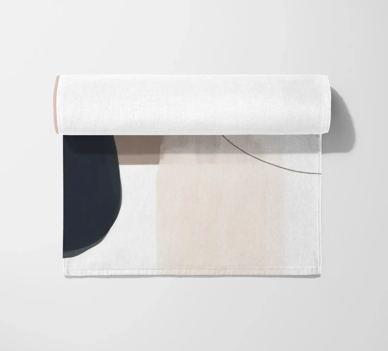 Line art di forme geometriche astratte telo mare da Melloi Art Print