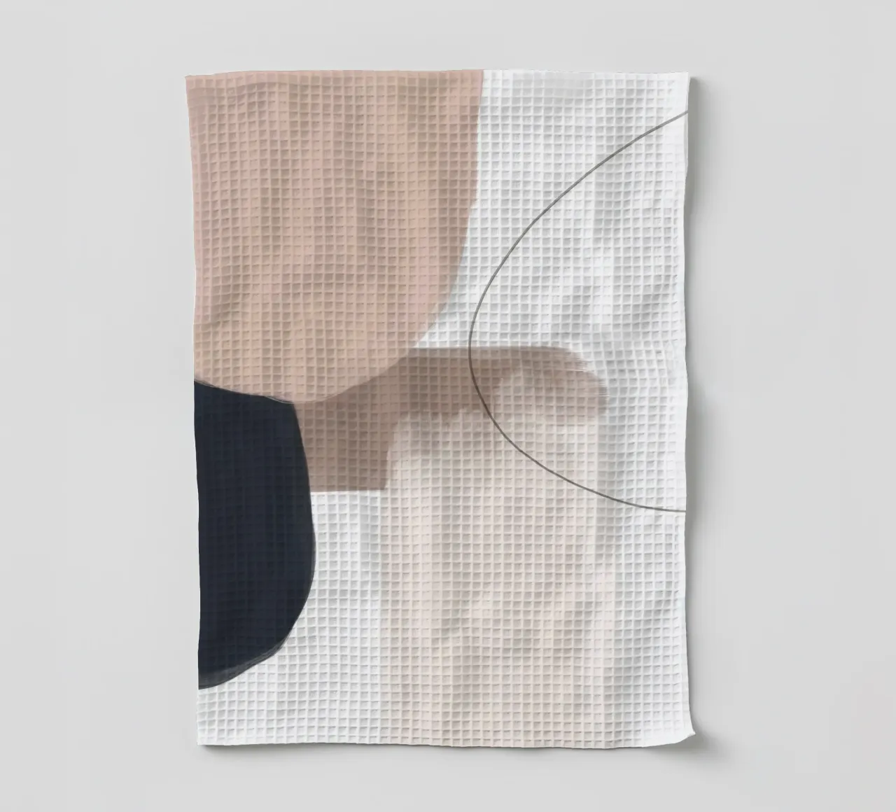Line art di forme geometriche astratte canovaccio da cucina da Melloi Art Print