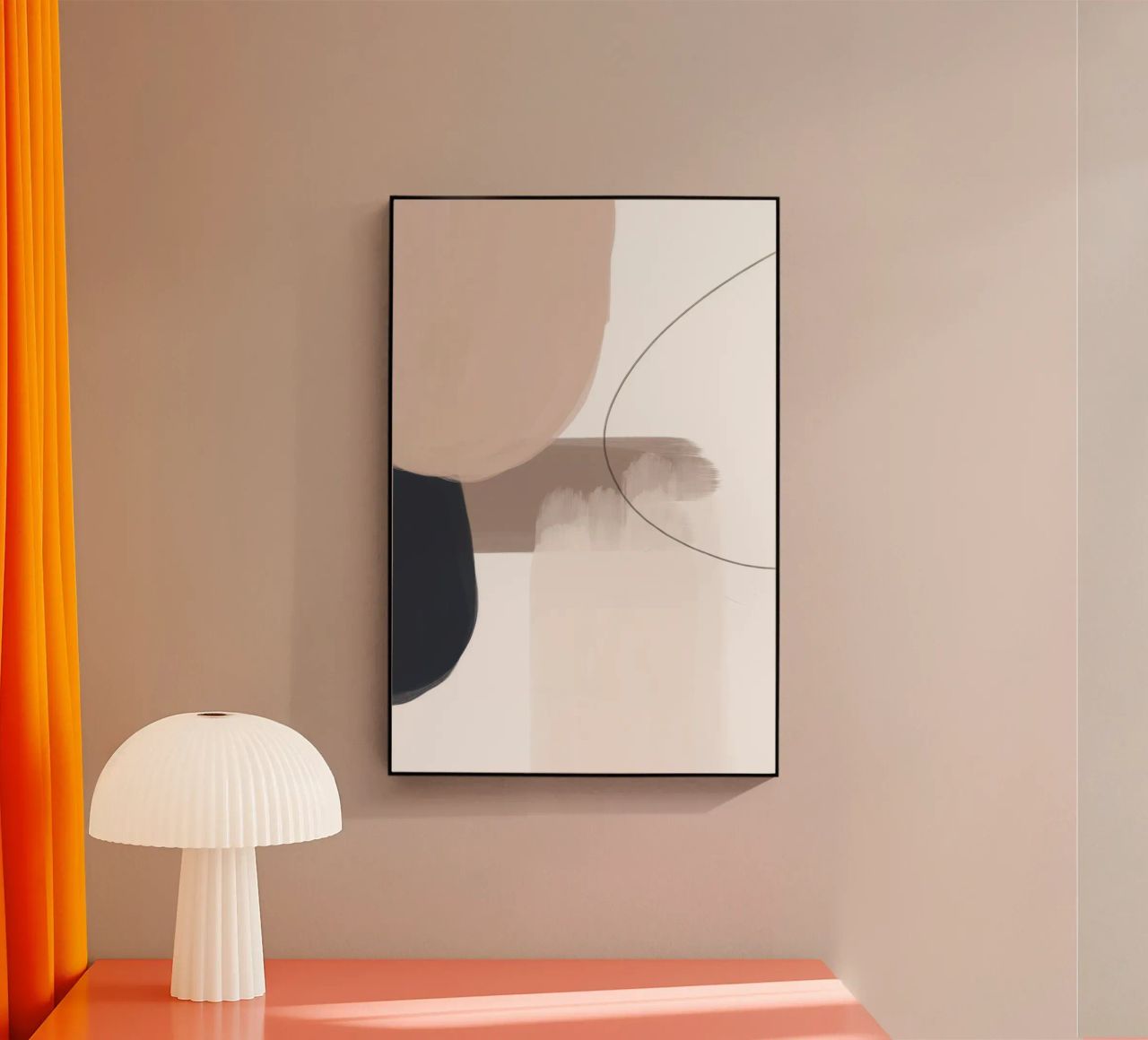 Line art di forme geometriche astratte plexiglass da Melloi Art Print