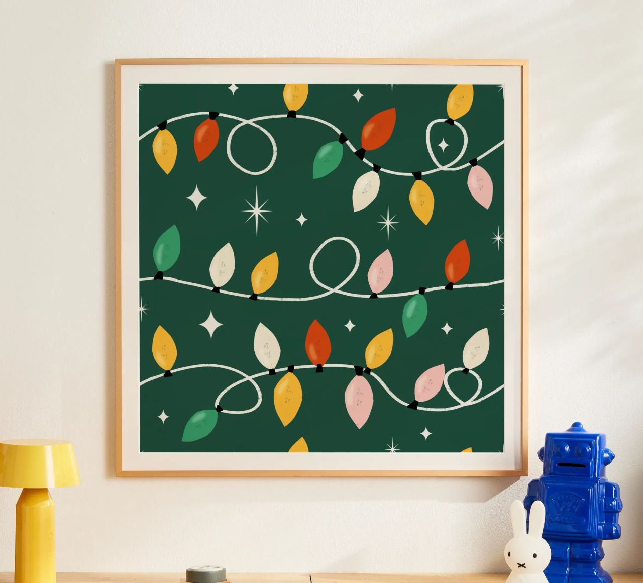 Festliche Weihnachtslichterketten Poster von susanacosta