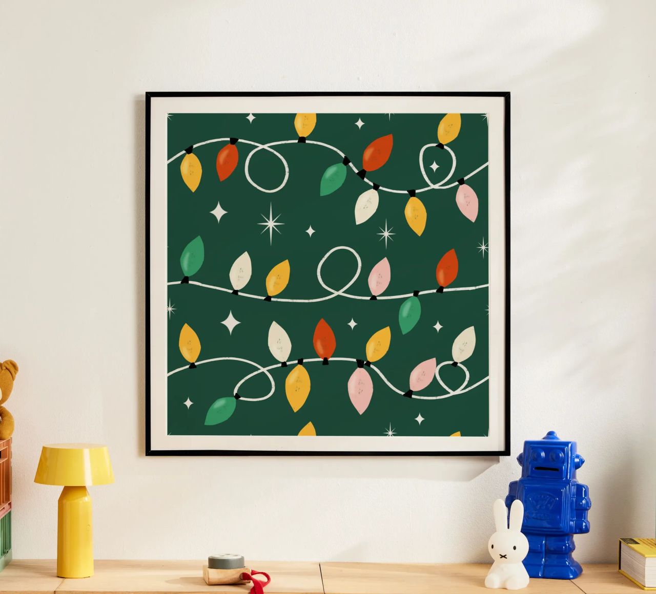 Festliche Weihnachtslichterketten Poster von susanacosta