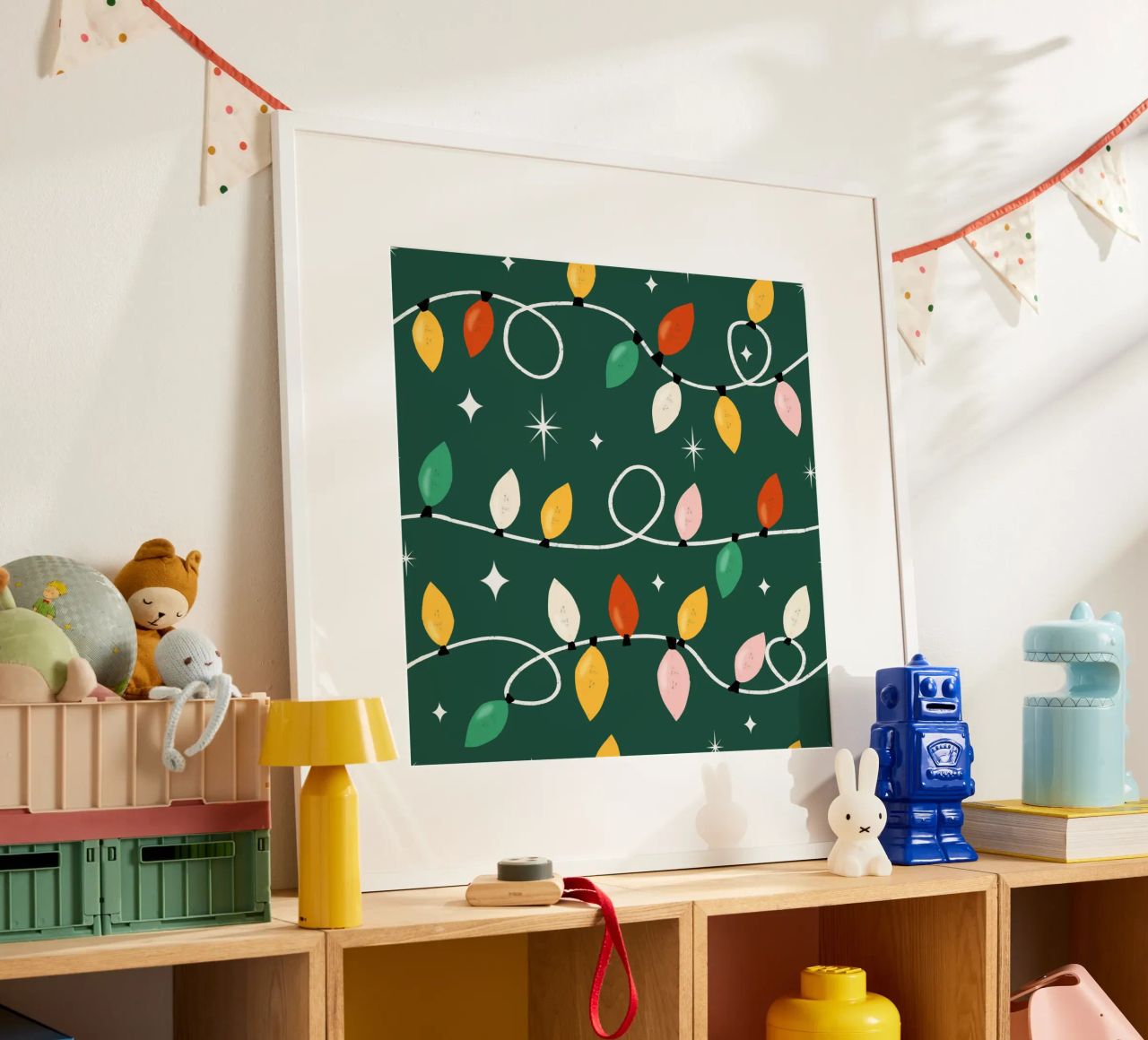 Festliche Weihnachtslichterketten Poster von susanacosta