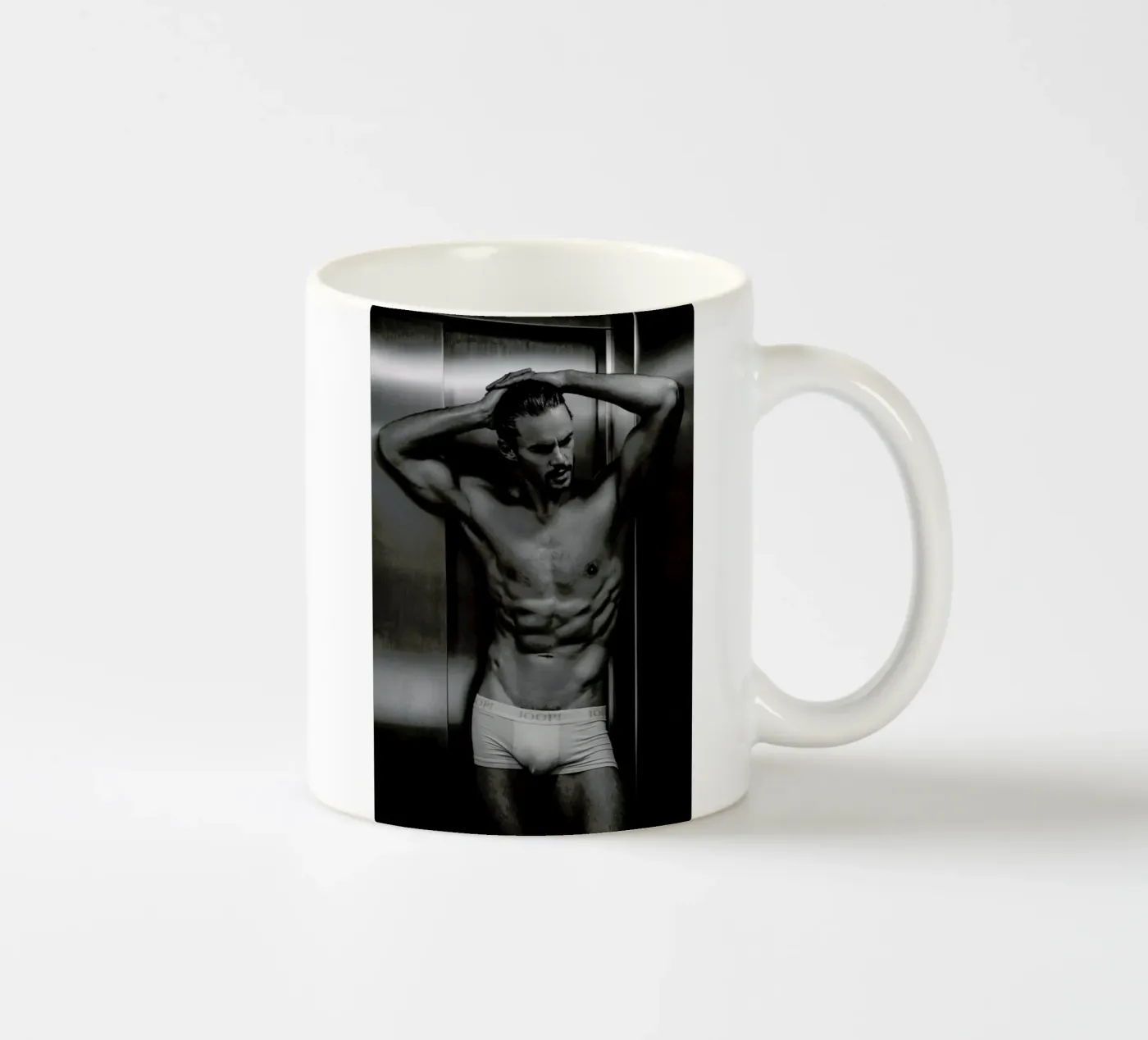 Always Take The Elevator ceramic mug by Marie Bärsch