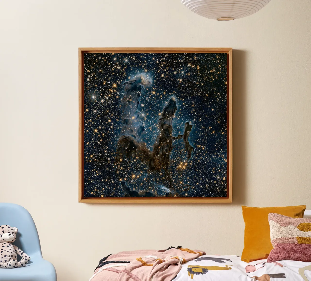 hubble telescope high definition photography canvas with Floater frame by 🎁 ARTVI-SHOP