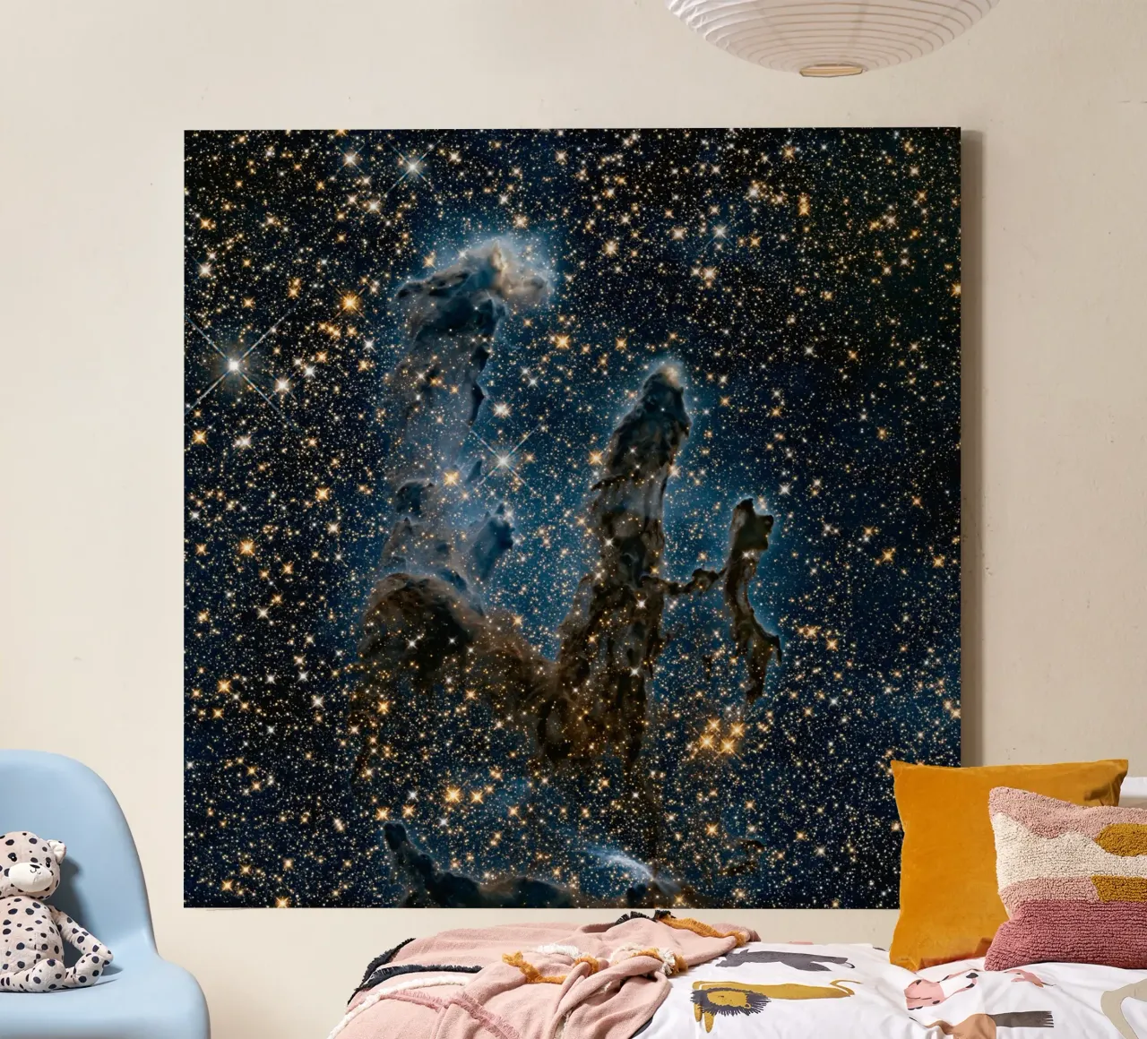 hubble telescope high definition photography canvas with Floater frame by 🎁 ARTVI-SHOP