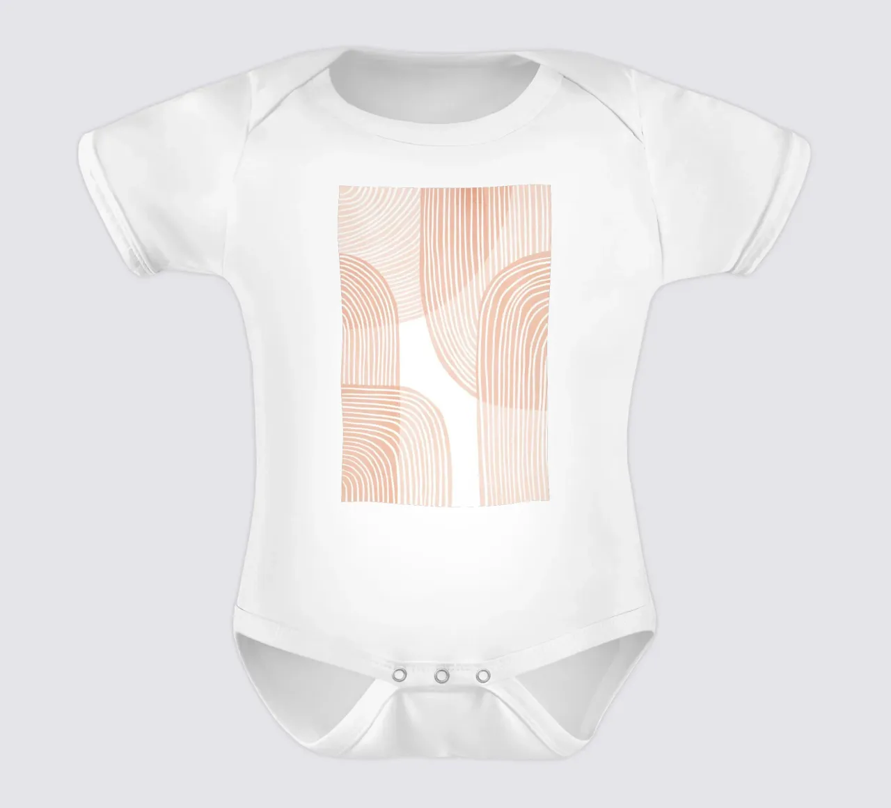 Dessin au trait abstrait minimaliste rose body bébé de Melloi Art Print