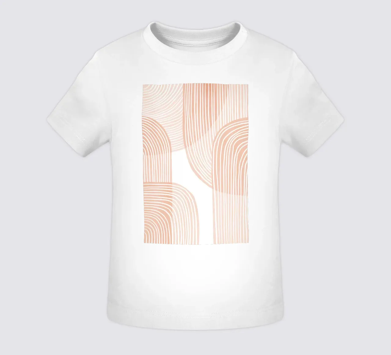 Dessin au trait abstrait minimaliste rose t-shirt pour bébé de Melloi Art Print