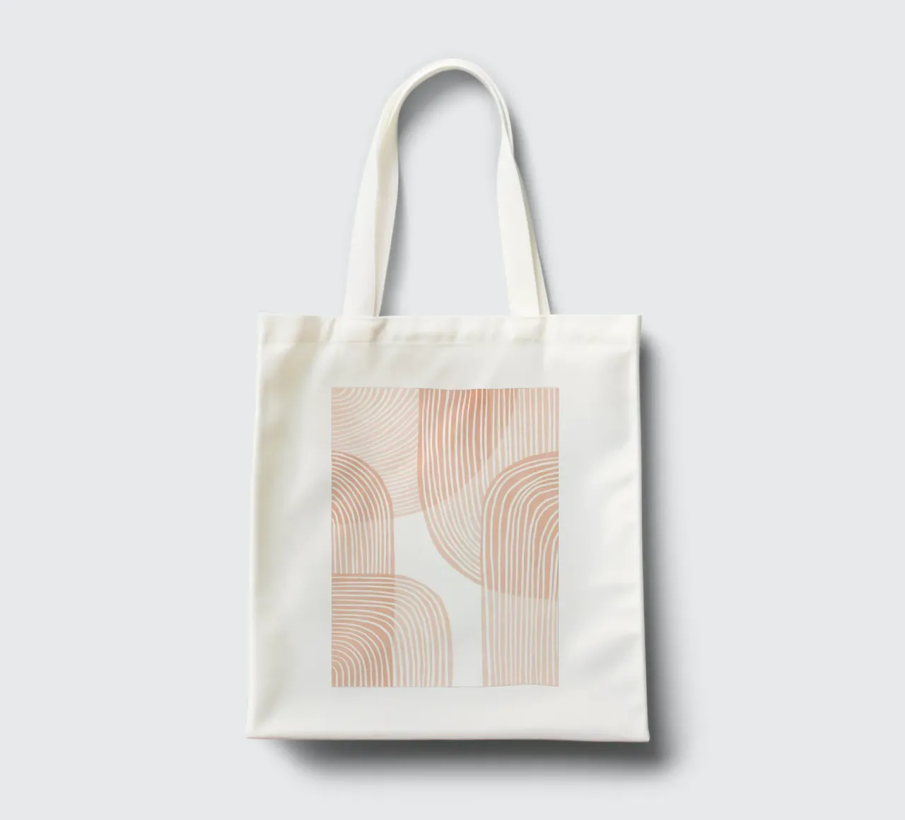 Dessin au trait abstrait minimaliste rose tote bag de Melloi Art Print
