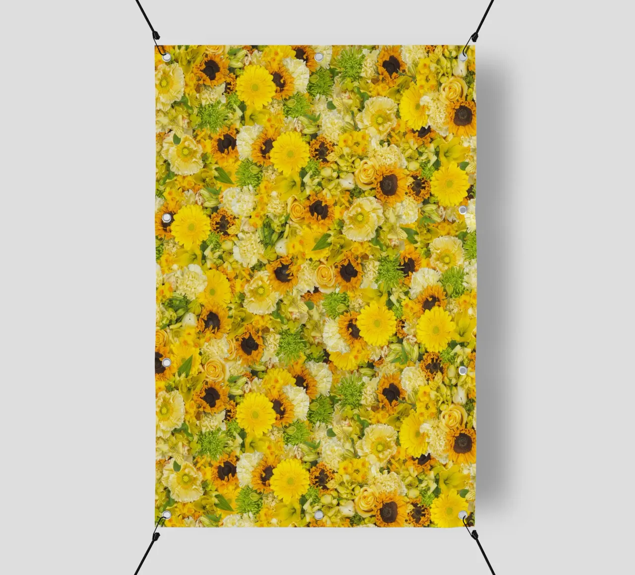 Un'esplosione di sole in ogni petalo - Fiori gialli telo in pvc da Curious Collections by Marielle Leenders