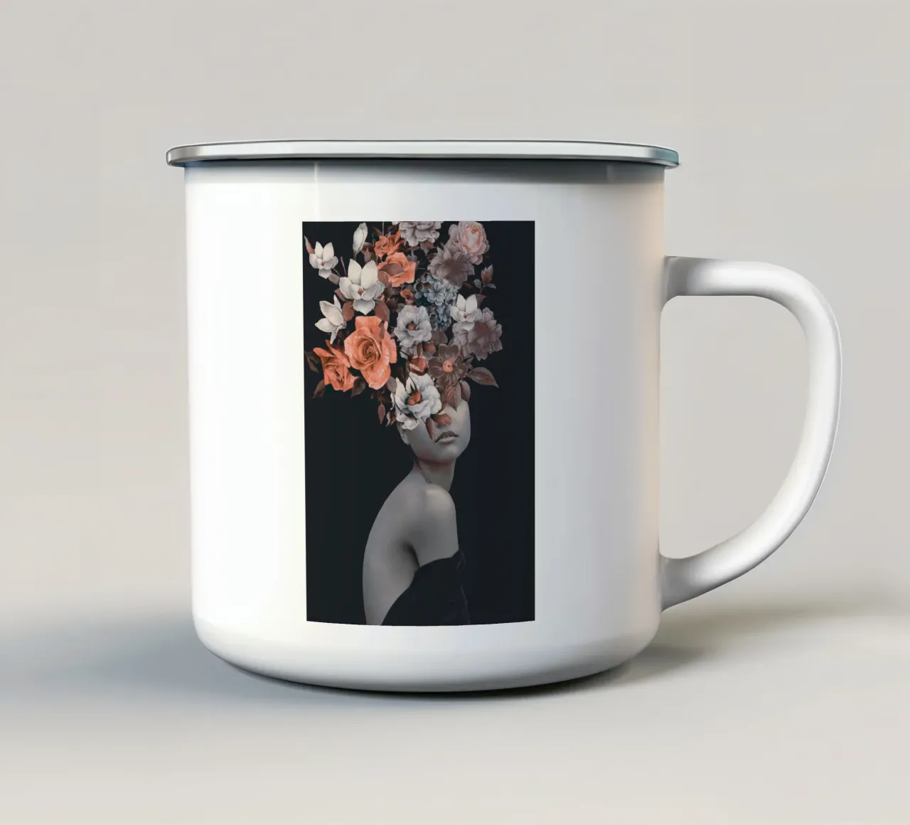 Fioritura 11 tazza in smalto da dada22