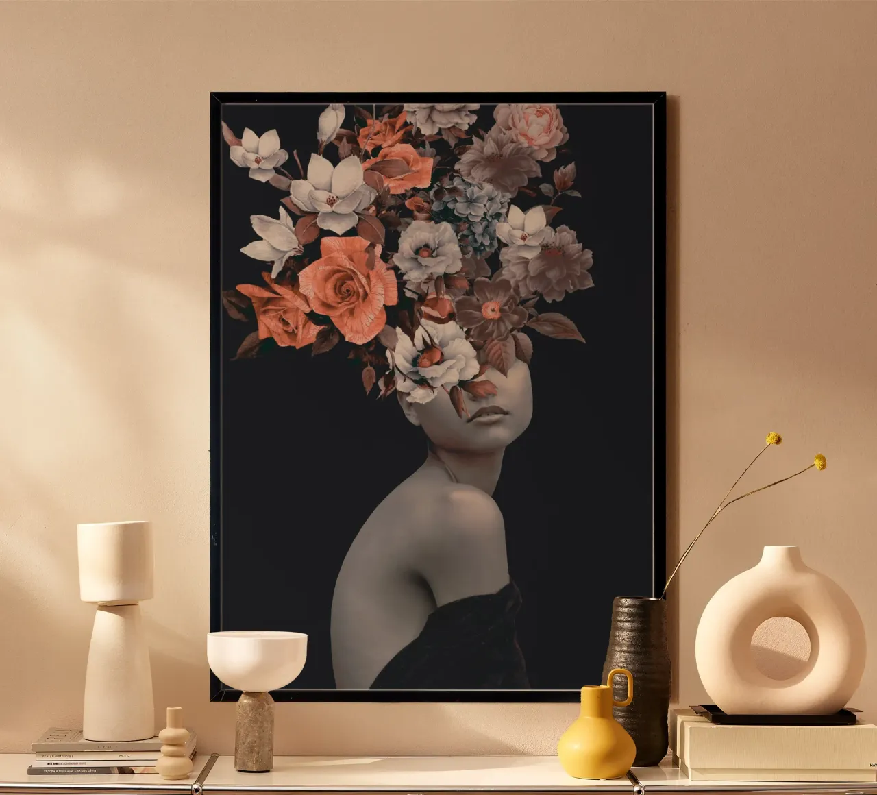 Fioritura 11 poster con telaio in alluminio da dada22