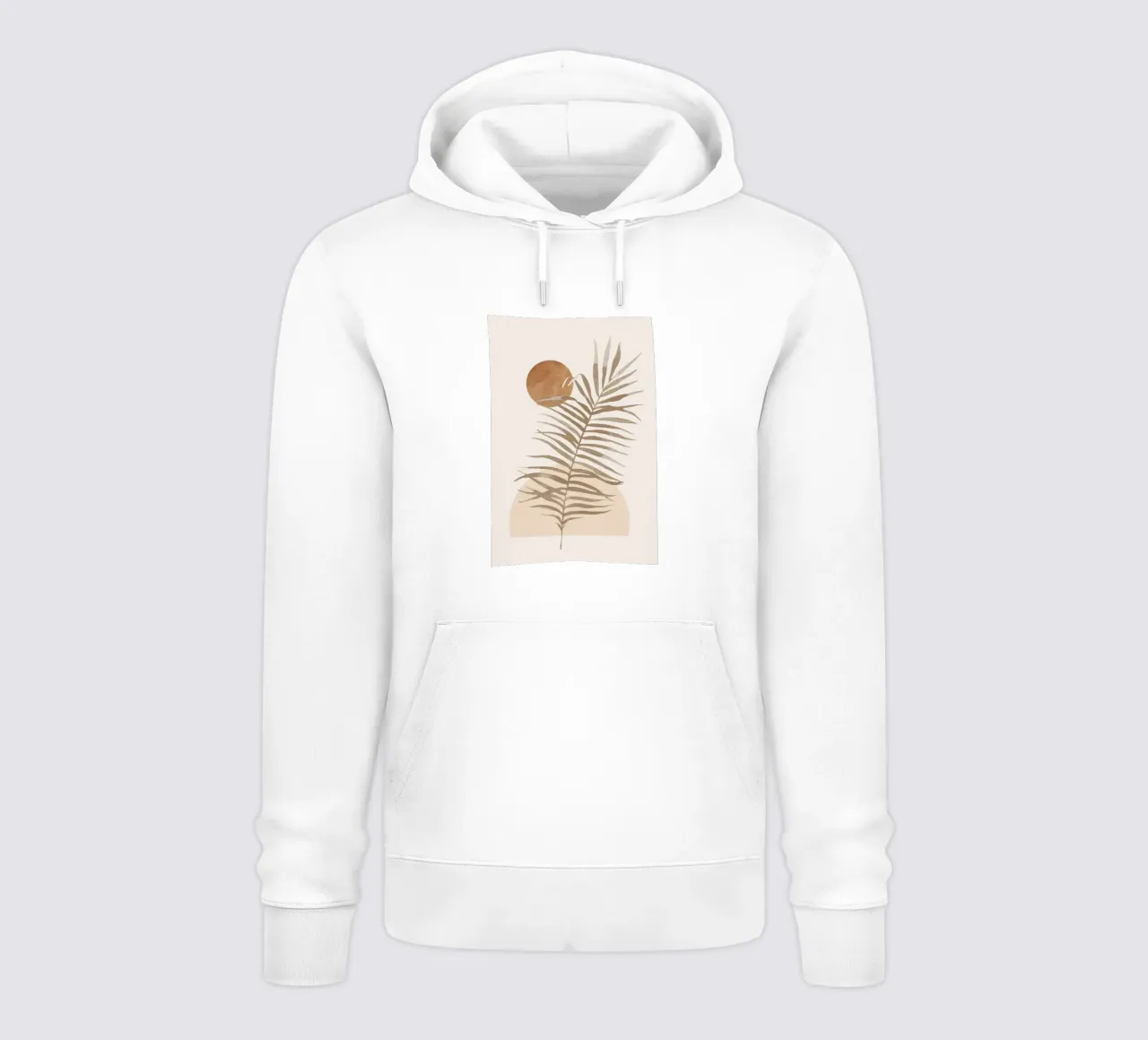 Minimalist Abstract Palm Leaf Art hoodie by Melloi Art Print