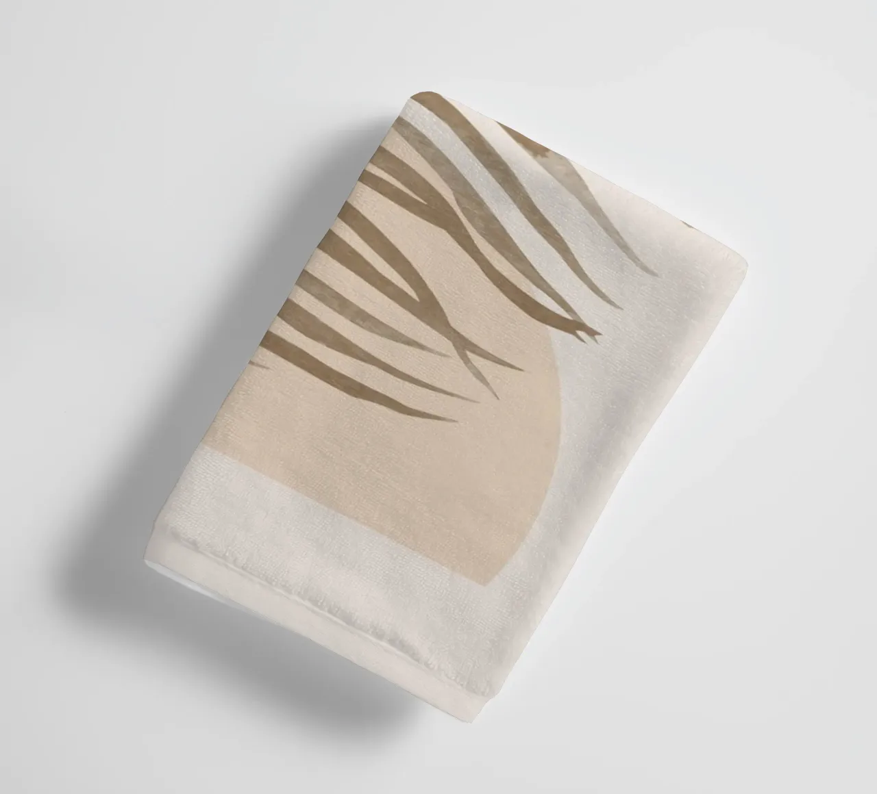 Minimalist Abstract Palm Leaf Art towel by Melloi Art Print