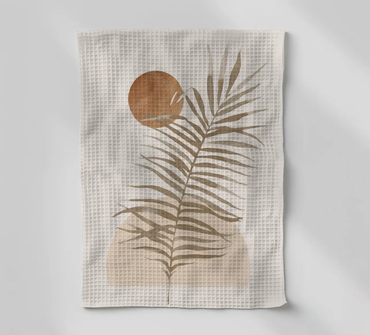 Art minimaliste abstrait de feuilles de palmier torchon de Melloi Art Print