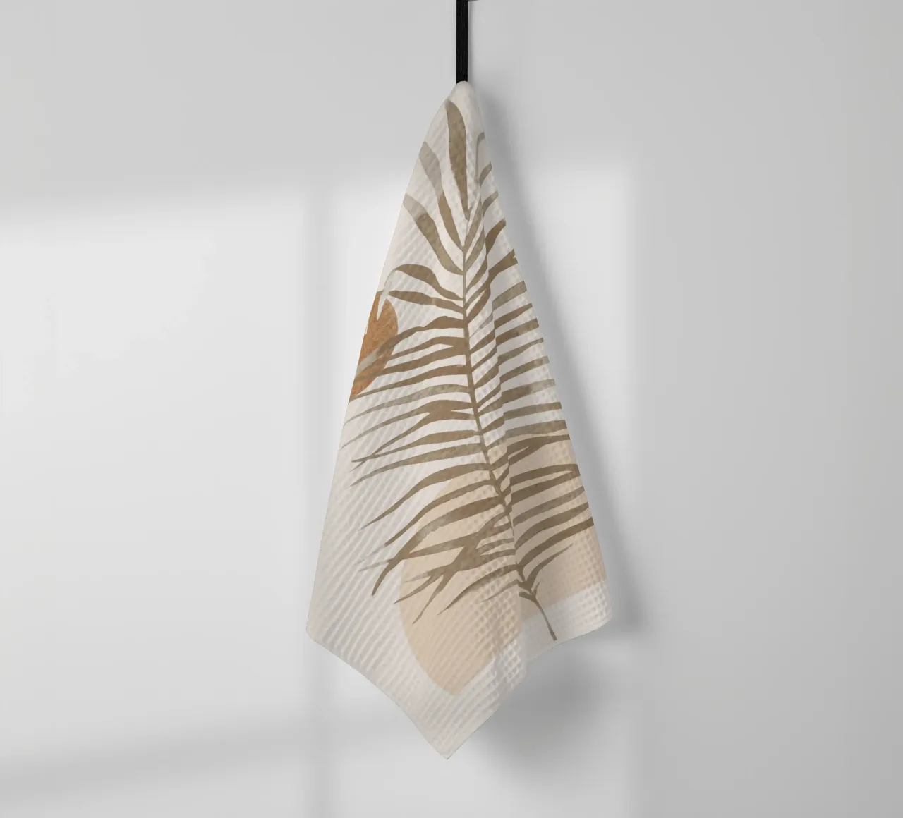 Art minimaliste abstrait de feuilles de palmier torchon de Melloi Art Print