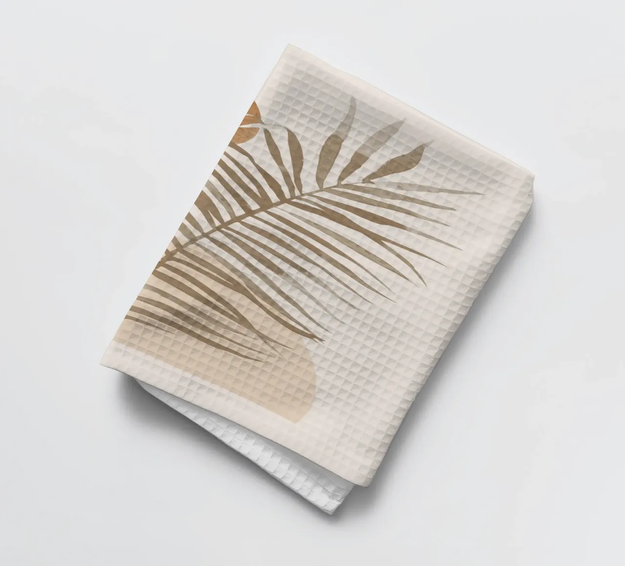 Art minimaliste abstrait de feuilles de palmier torchon de Melloi Art Print