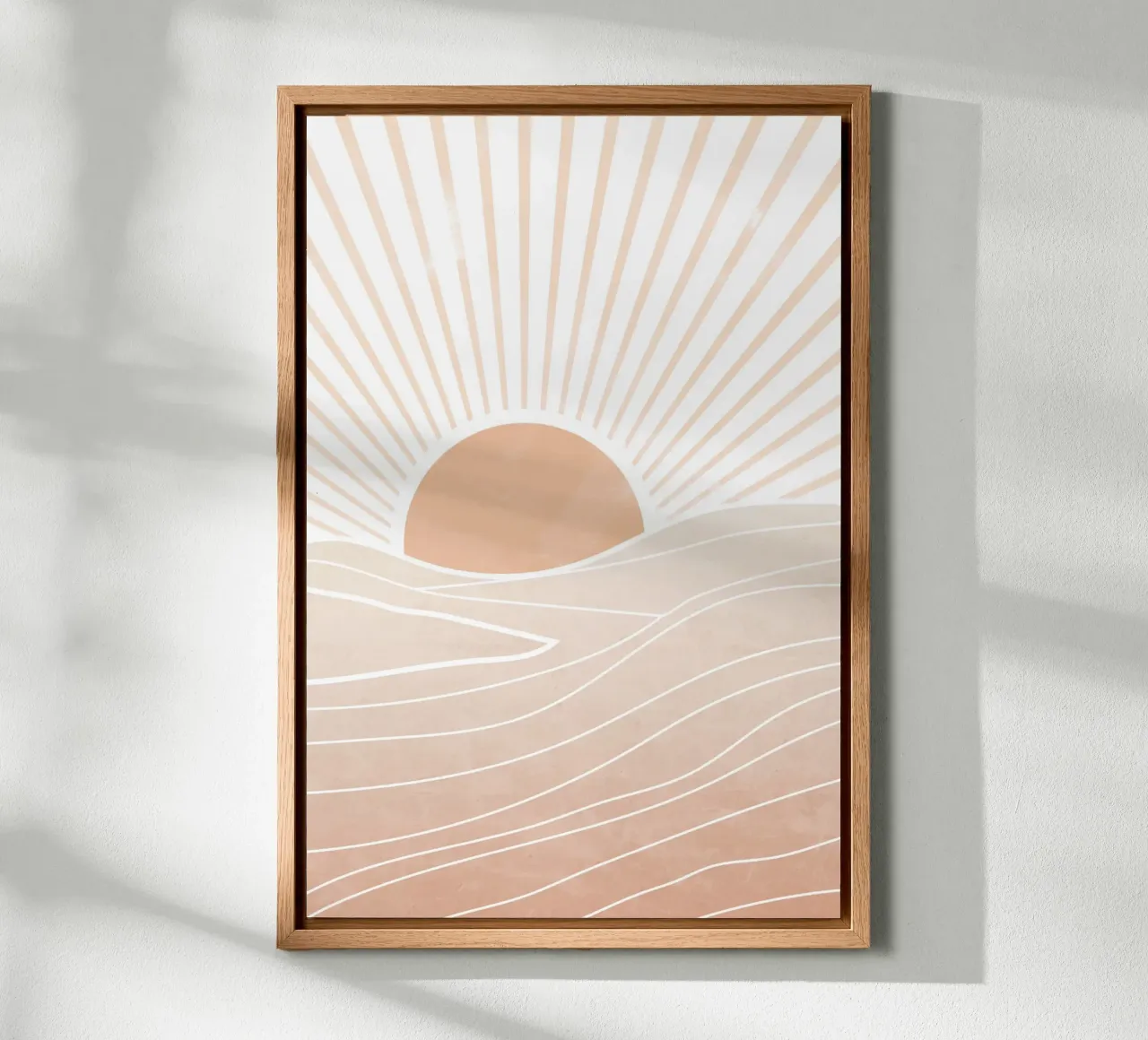 Sunrise Over Waves canvas by Melloi Art Print