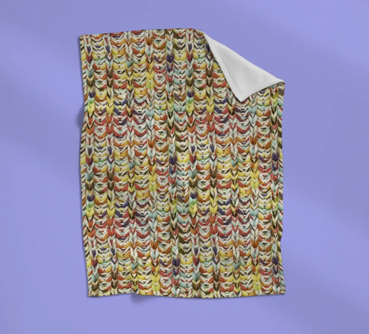 Colorful Knitting fleece blanket by Curious Collections by Marielle Leenders