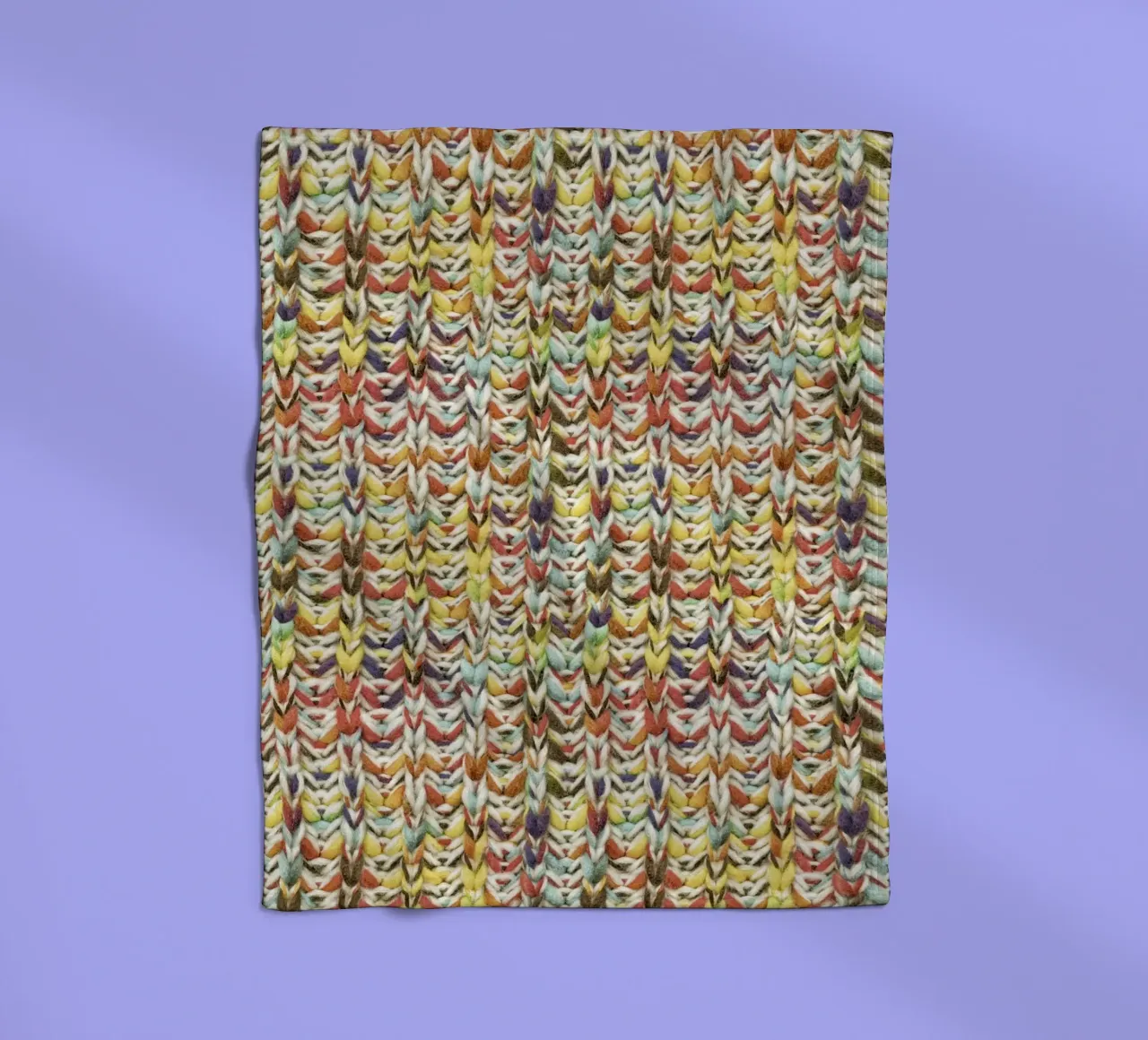 Colorful Knitting fleece blanket by Curious Collections by Marielle Leenders