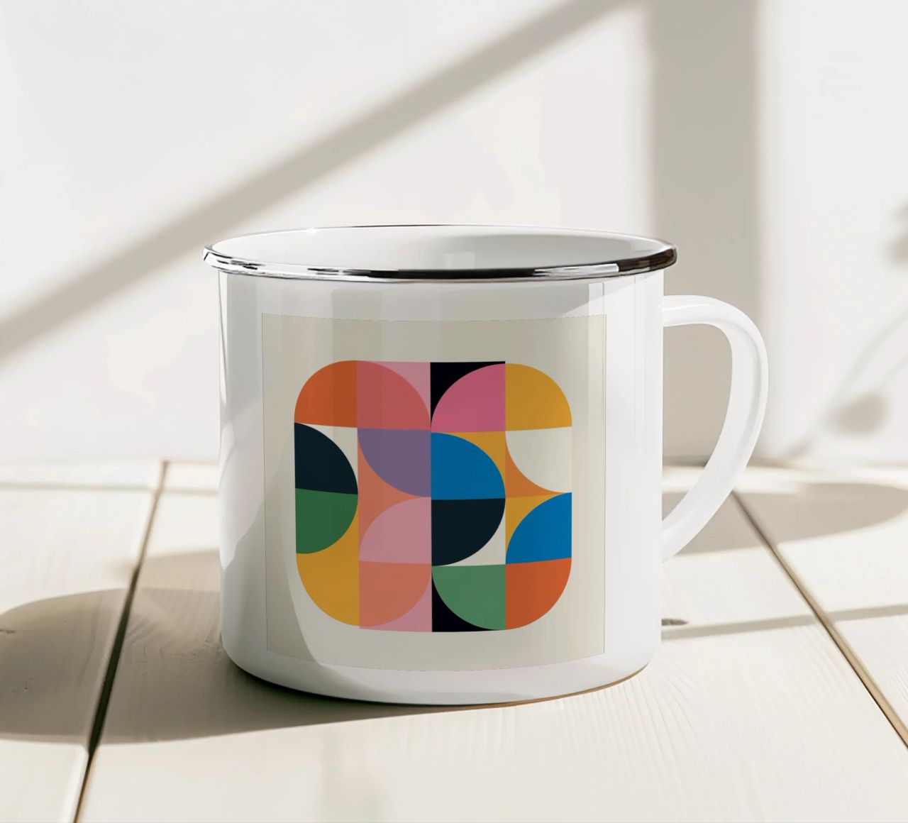 Astrazione moderna 10 tazza in smalto da Gaite