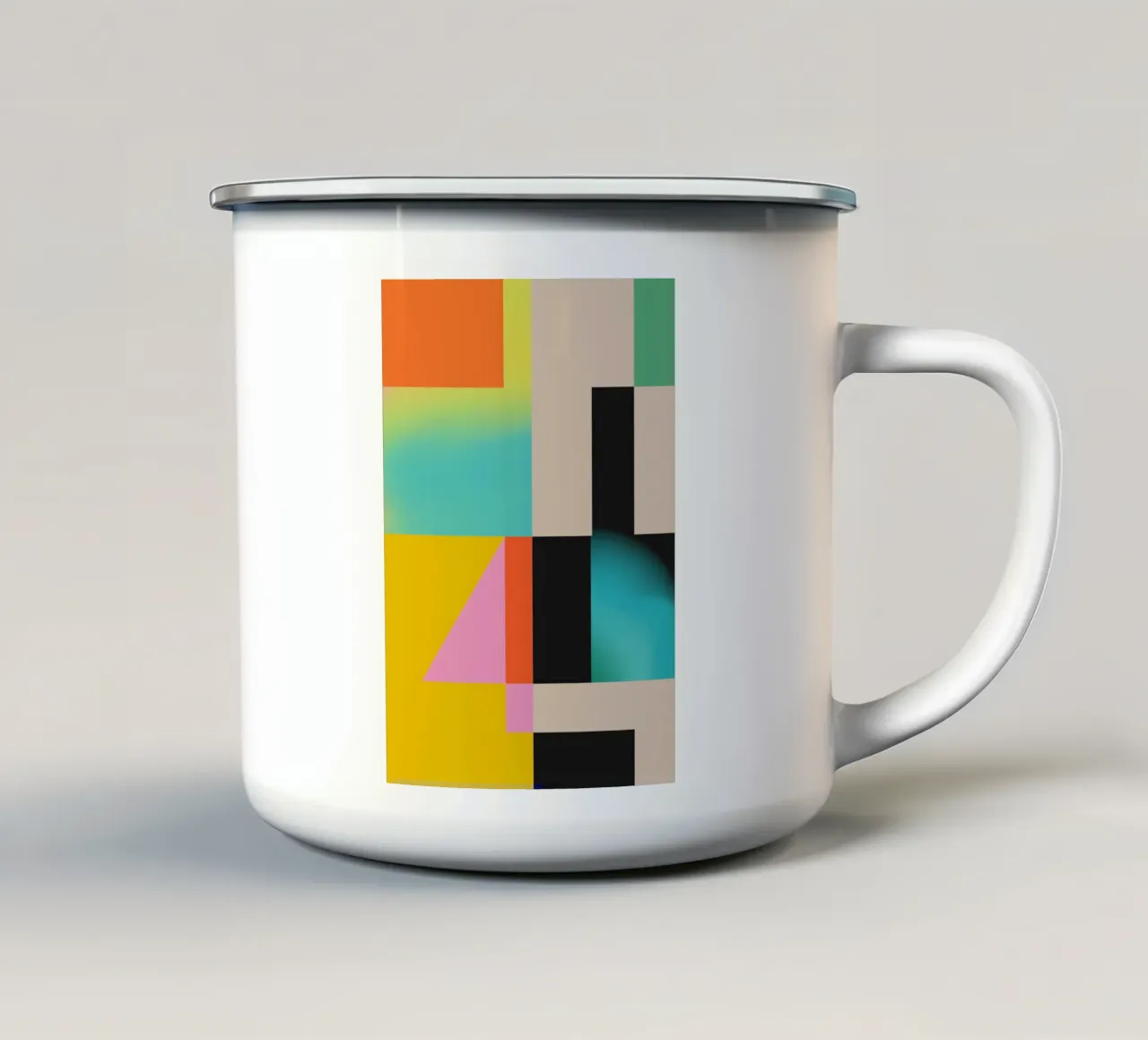 Astrazione moderna 4 tazza in smalto da Gaite