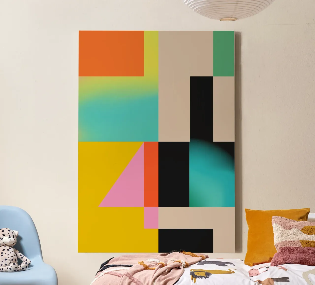 Astrazione moderna 4 tela con Cornice a cassetta da Gaite