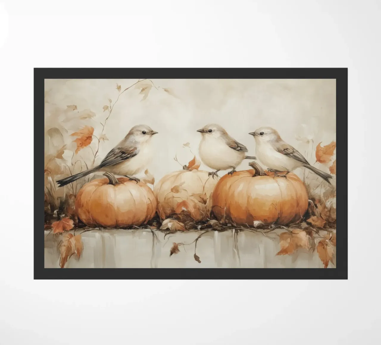 Arte delle zucche e degli uccelli zerbino da Melloi Art Print