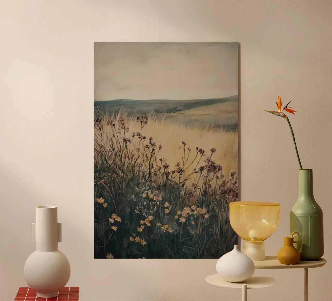 Wildflower Meadow Art acrylic glass by Melloi Art Print