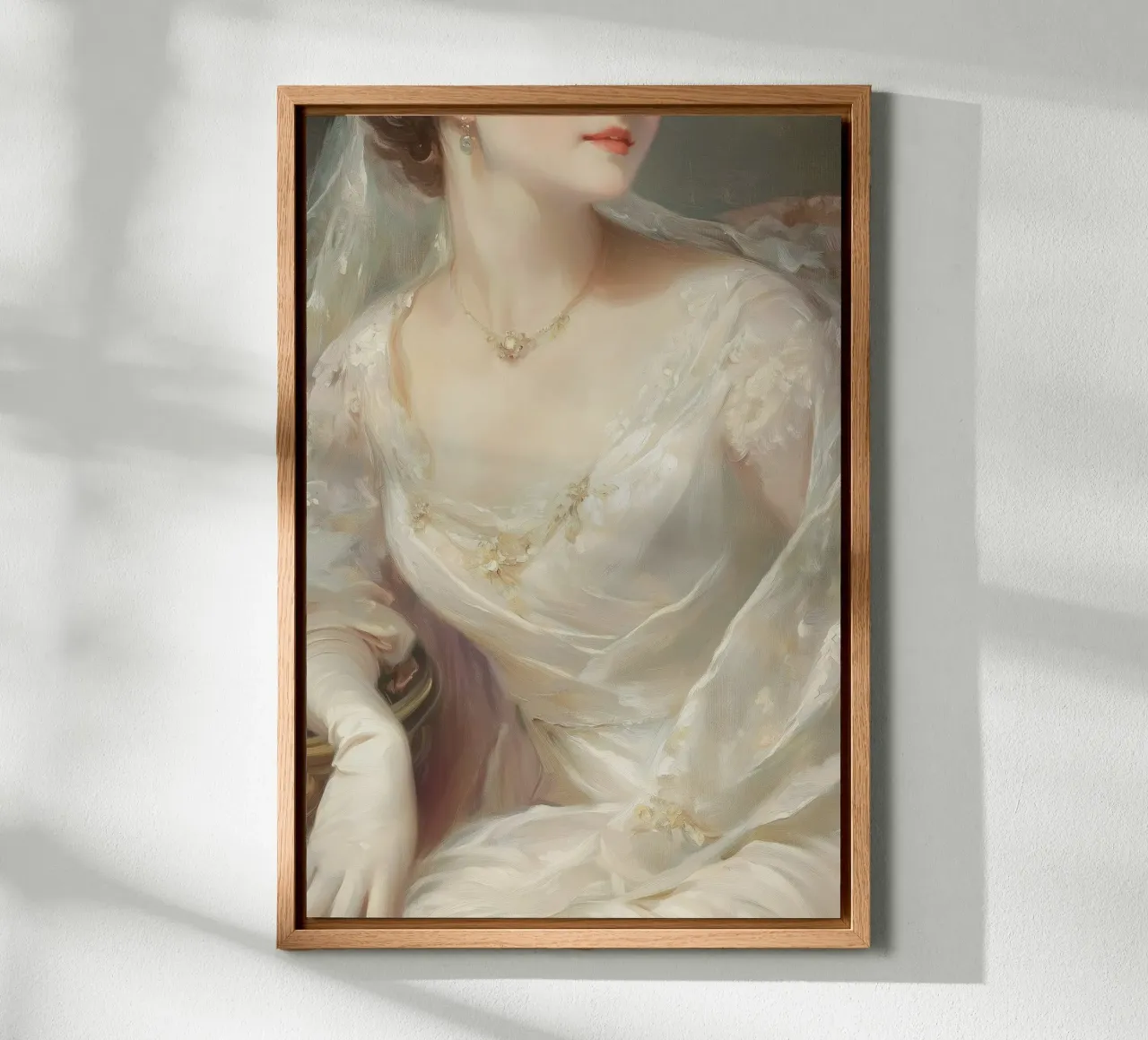 Vintage White Dress Art forex plate by Melloi Art Print