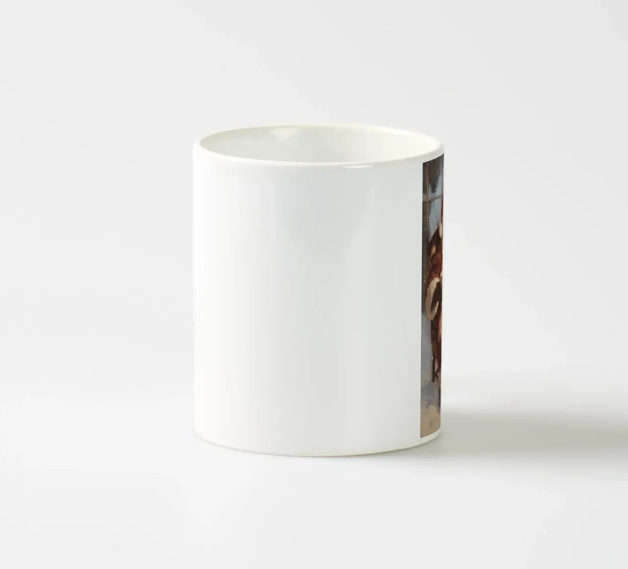 Babbo Natale con albero di Natale tazza in ceramica da Melloi Art Print