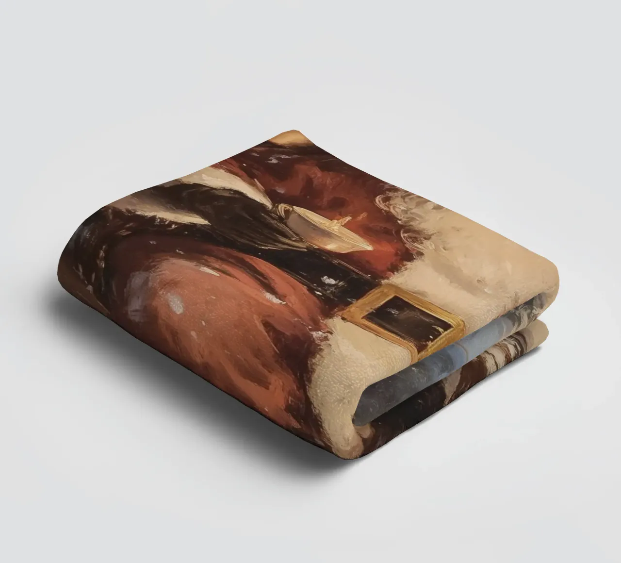 Père Noël festif avec sapin de Noël serviette de bain de Melloi Art Print