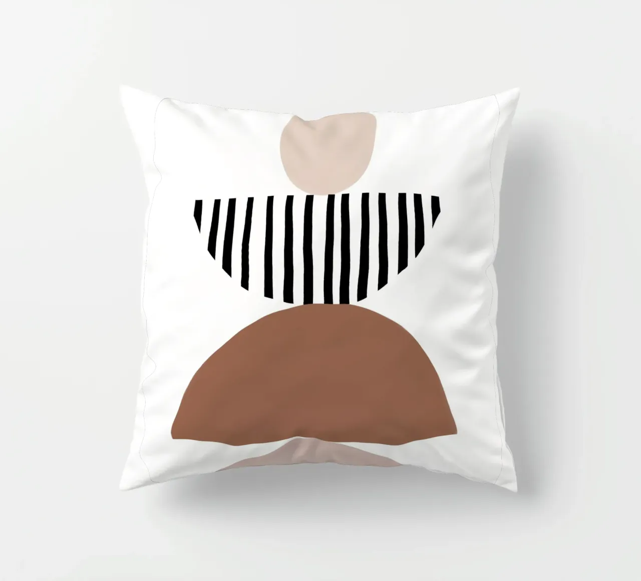 Modern Geometric Moon Phases Art decorative cushion by Melloi Art Print