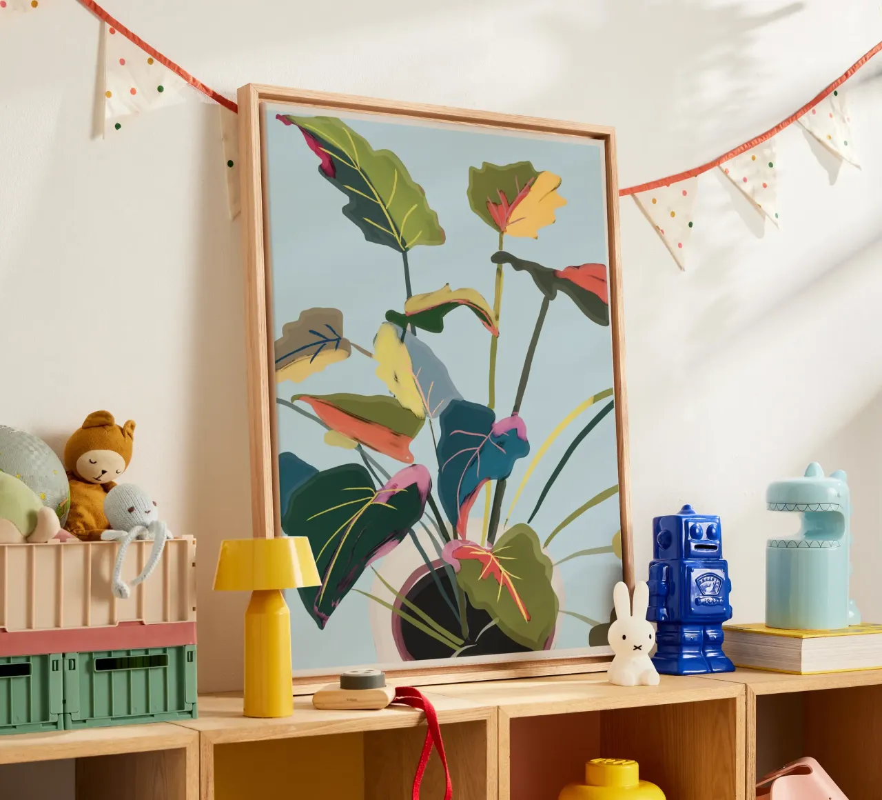 Pianta d'appartamento 8 tela con Cornice a cassetta da ThingDesign