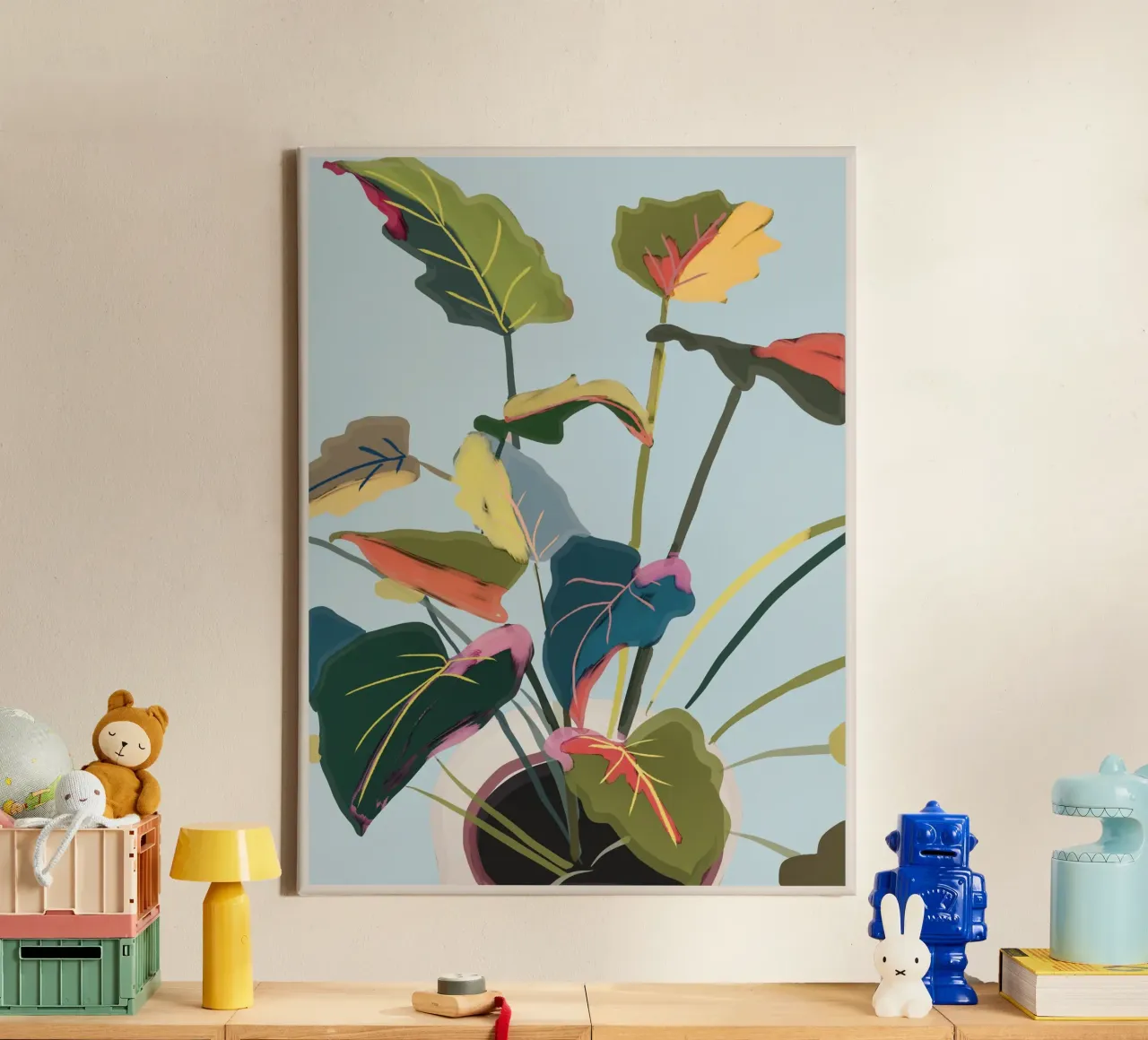 Pianta d'appartamento 8 tela con Cornice a cassetta da ThingDesign