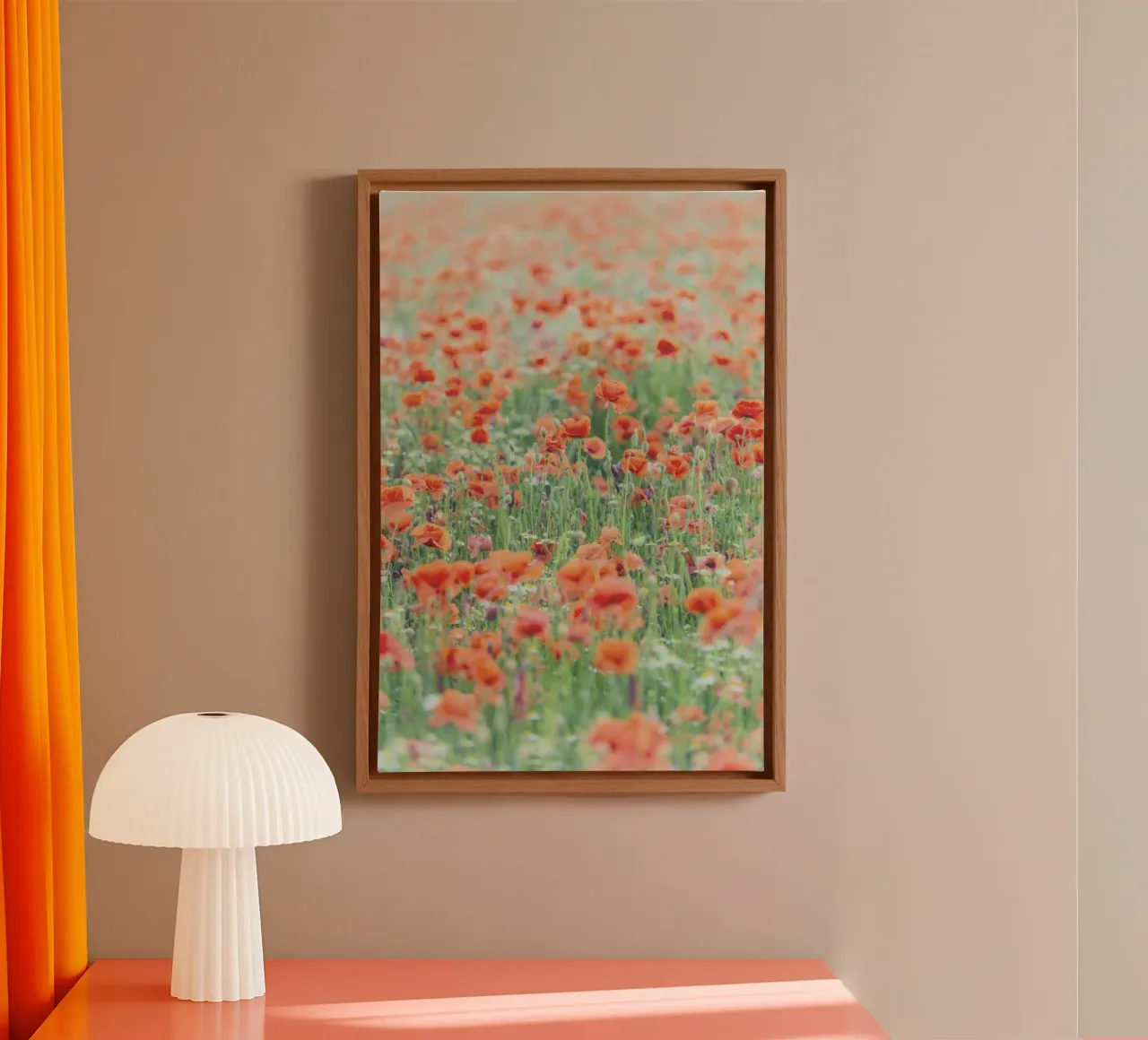 Fields of Red - Eine Liebesgeschichte in Mohnblumen geschrieben Leinwand von Curious Collections by Marielle Leenders