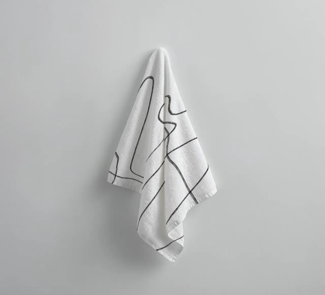 Arte lineare astratta e complessa asciugamano da bagno da Melloi Art Print
