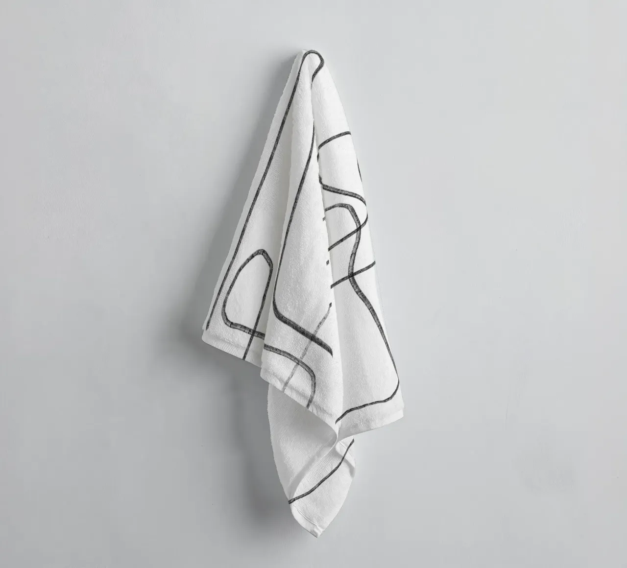 Arte lineare astratta e complessa asciugamano da bagno da Melloi Art Print