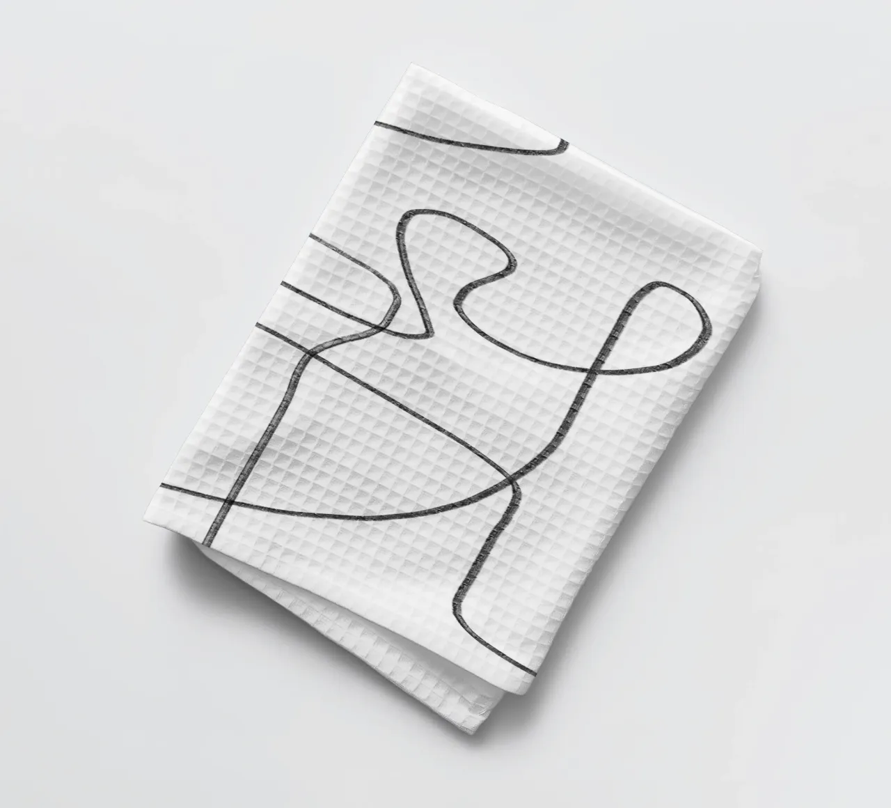 Dessin au trait abstrait et complexe torchon de Melloi Art Print