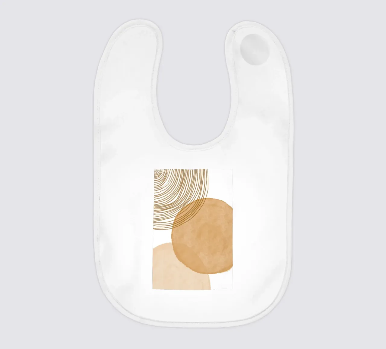 Abstract Geometric Circles Art baby bib by Melloi Art Print