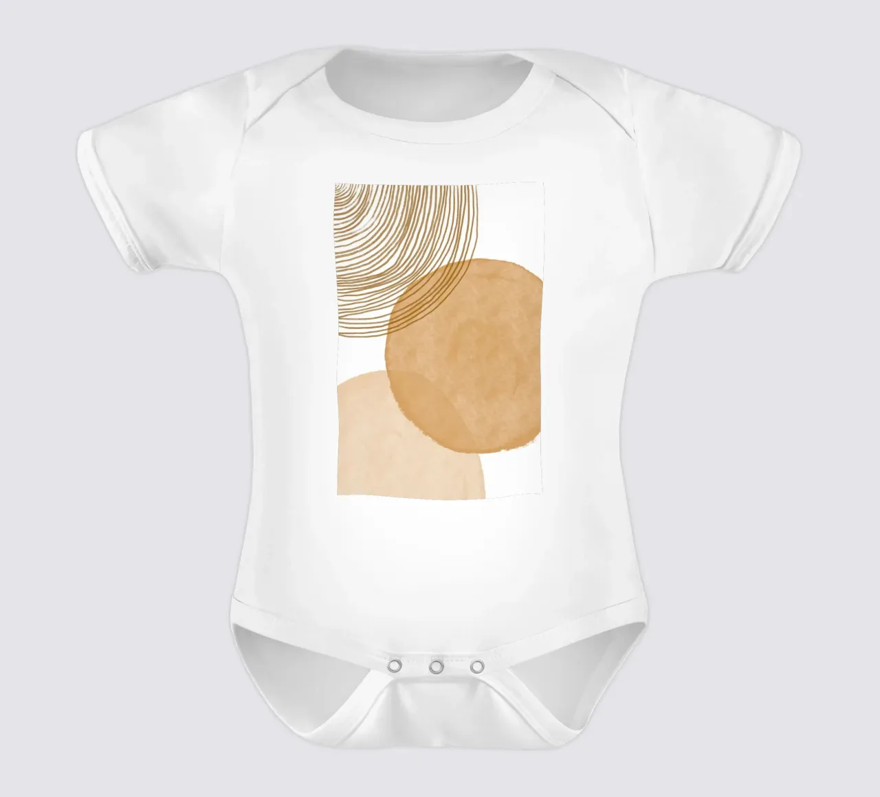 Abstract Geometric Circles Art short-sleeve baby romper by Melloi Art Print