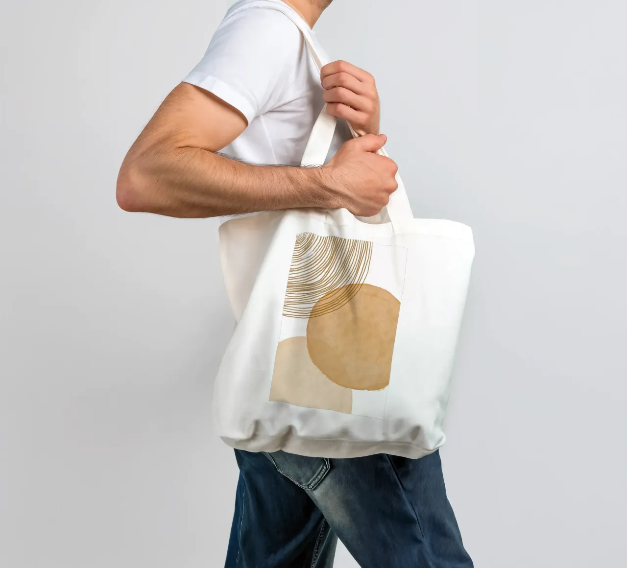 Art abstrait géométrique des cercles tote bag de Melloi Art Print
